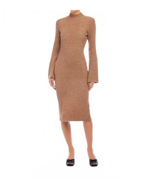 Fifteen Twenty Midi Sweater Dress in Brown | Lyst