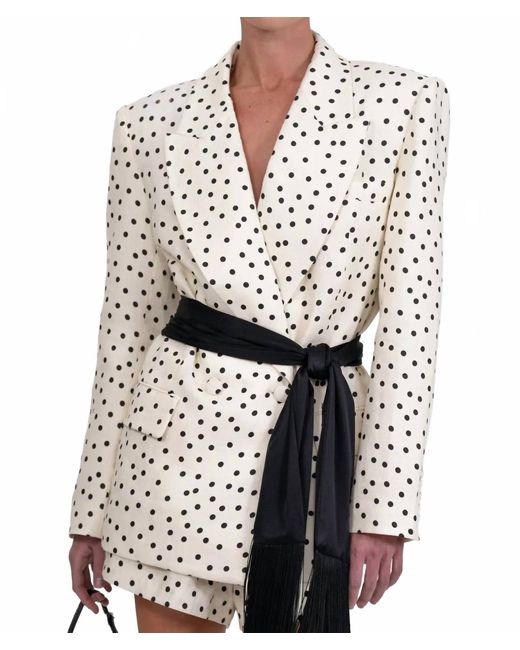 Parentesi White Polka Dot Blazer