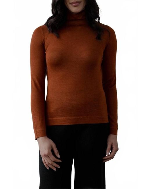 SSKEIN Brown Turtle Neck Pullover