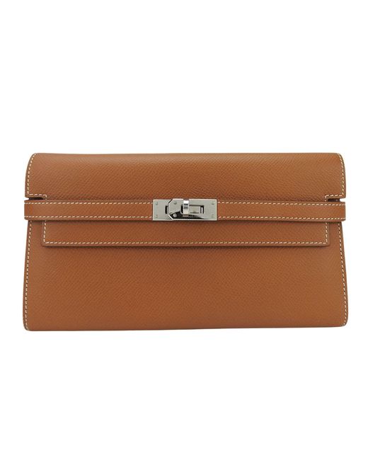 Hermès Brown Kelly Leather Wallet (pre-owned)