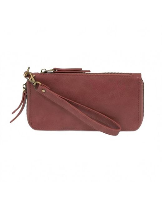 Joy Susan Red Chloe Zip Wallet