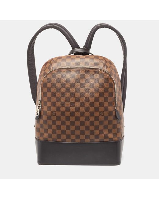 Louis Vuitton Brown Damier Ebene Canvas And Leather Jake Backpack