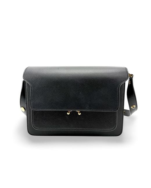 Marni Black Medium Trunk Bag Saffiano