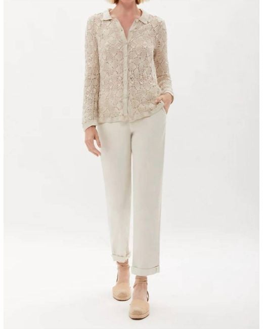 Ecru Natural Mitchell Roll Cuff Chino Pant