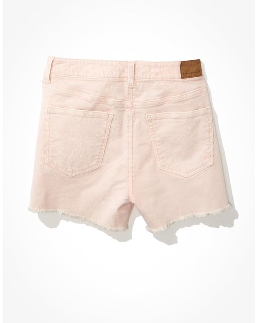 American Eagle Outfitters Pink Ae Stretch Corduroy Mom Shorts