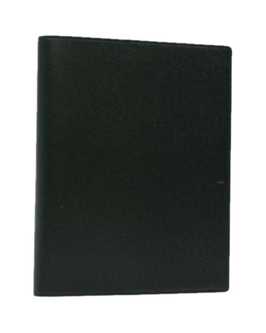 Louis Vuitton Black Couverture Agenda De Bureau Leather Wallet (pre-owned)