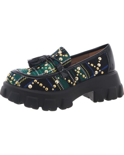 Betsey Johnson Blue Aleah Embellished Slip On Loafers
