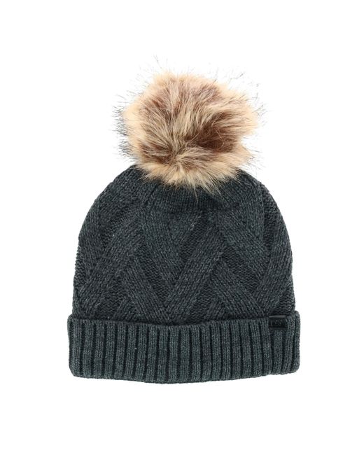 David & Young Black Satin Lined Beanie Cuff Cap
