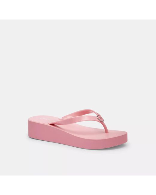 COACH Pink Vianna Flip Flop