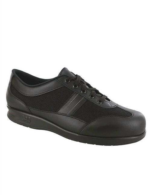 SAS Black 's Ft Mesh Walking Shoes - Wide