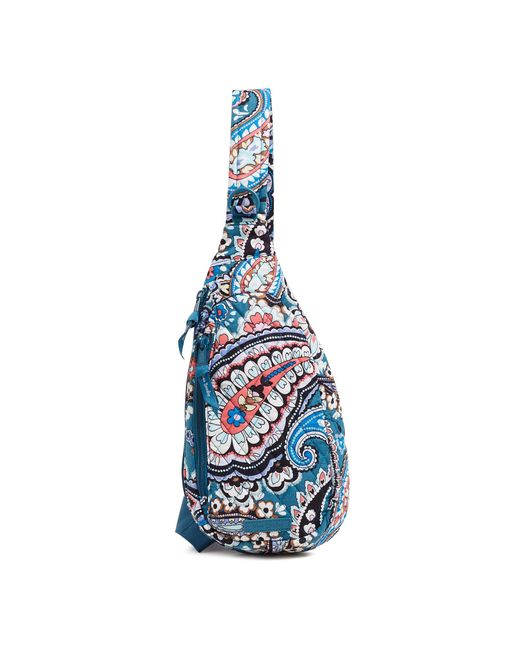 Vera Bradley Blue Cotton Essential Compact Sling Backpack