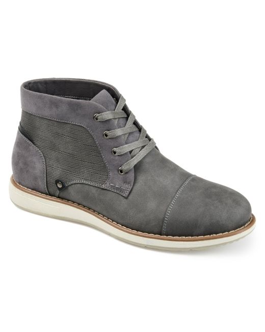 Journee Collection Gray Vance Austin Cap Toe Chukka Boot for men