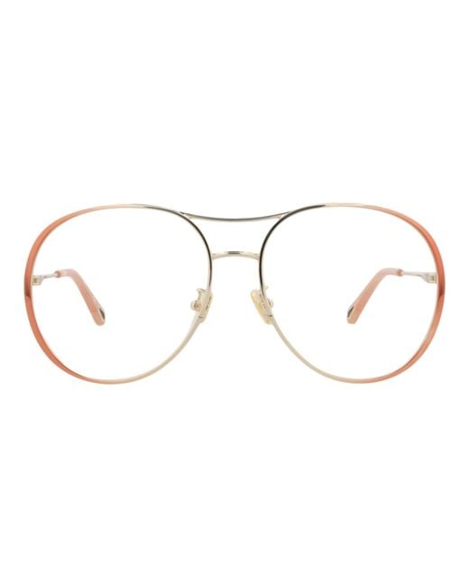 Chloé Multicolor Aviator-Frame Metal Optical Frames