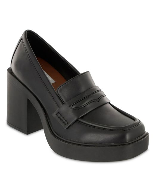 MIA Black Eria Comfort Insole Faux Leather Loafers