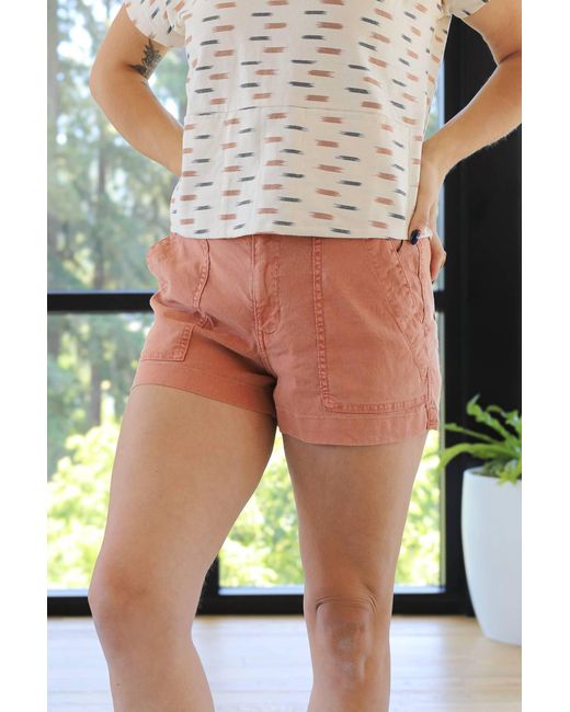 Bella Dahl Multicolor Utility Tab Trouser Short