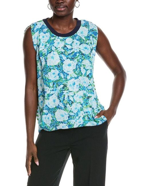 Cabi Blue Printed Complete Top