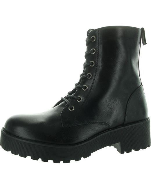 Dirty Laundry Black Mazzy Animal Print Platform Lace-Up Boot