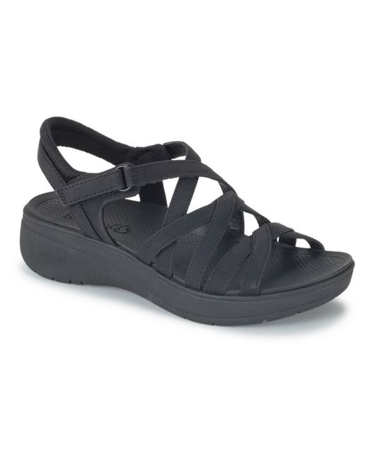 BareTraps Black Taci Faux Leather Warm Strappy Sandals