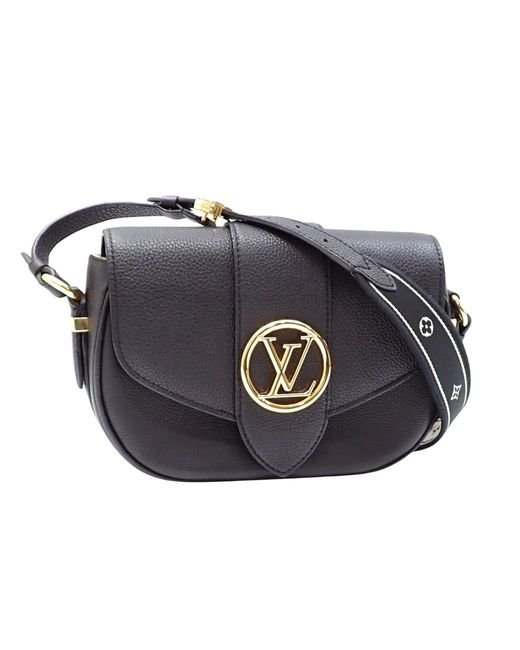 Louis Vuitton Black Pont Neuf Leather Shoulder Bag (pre-owned)