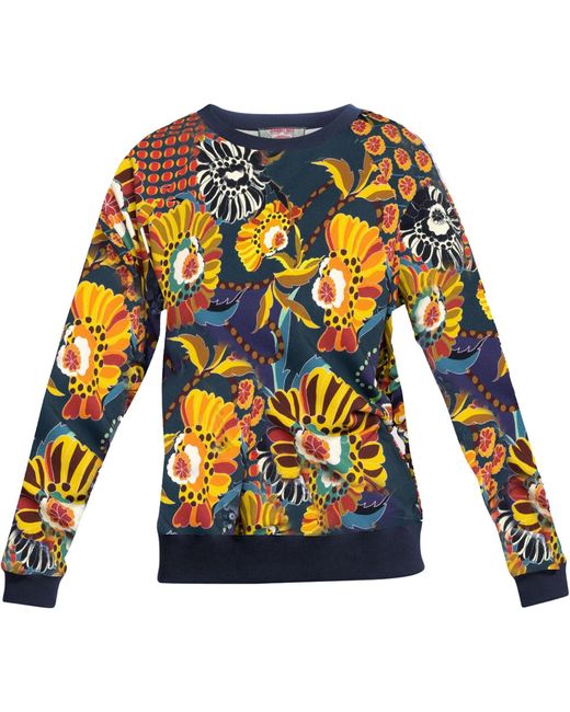 Johnny Was Blue Kimbra Relaxed Sweatshirt Multicolor