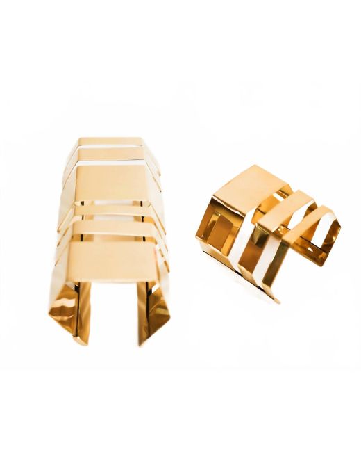Avenue Chic Metallic Small Octagonal Cuff