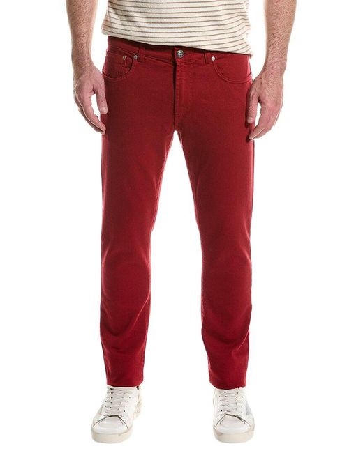 Isaia Red Straight Jean for men