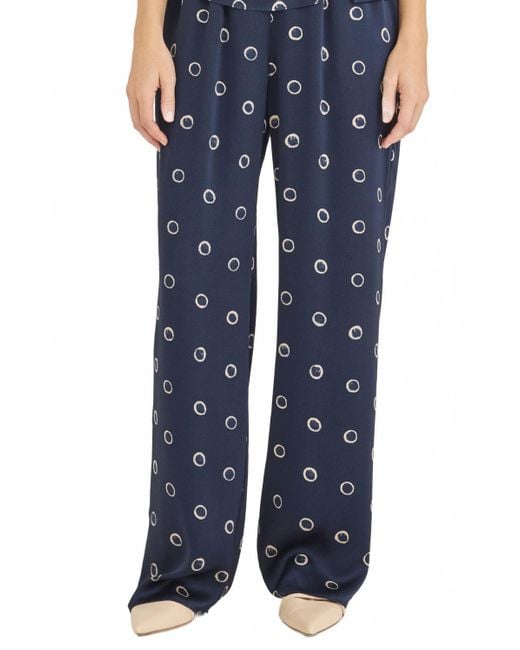 Rebecca Taylor Blue Hazy Dot Pants