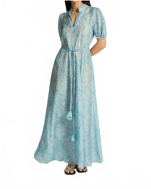 Hannah Artwear Women's Blue Oceanus Maxi Dress - rajagirimanappuram.com