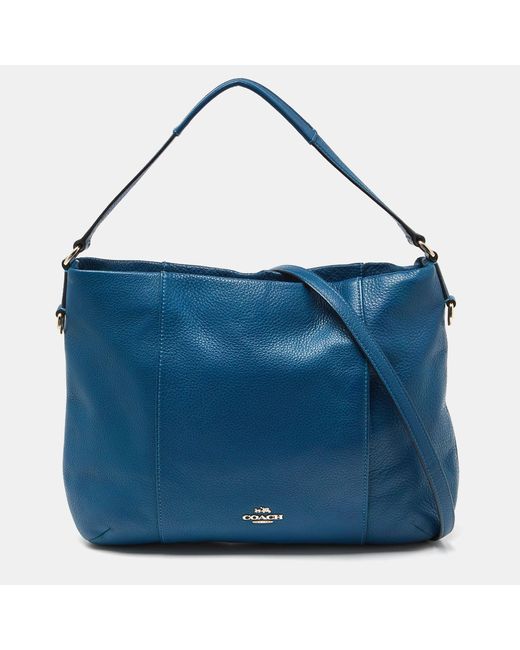 COACH Blue Leather Isabelle East West Hobo