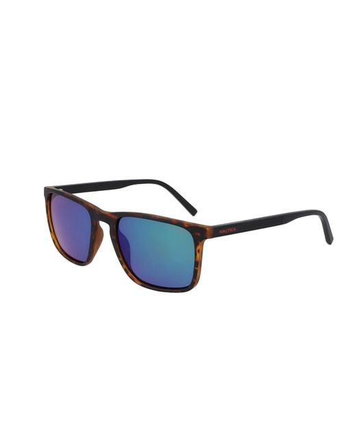 Nautica Blue Rectangle Sunglasses for men