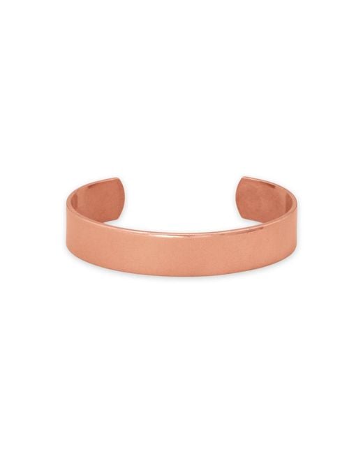 Fashnzfab Pink Polished Solid Copper Cuff Bracelet
