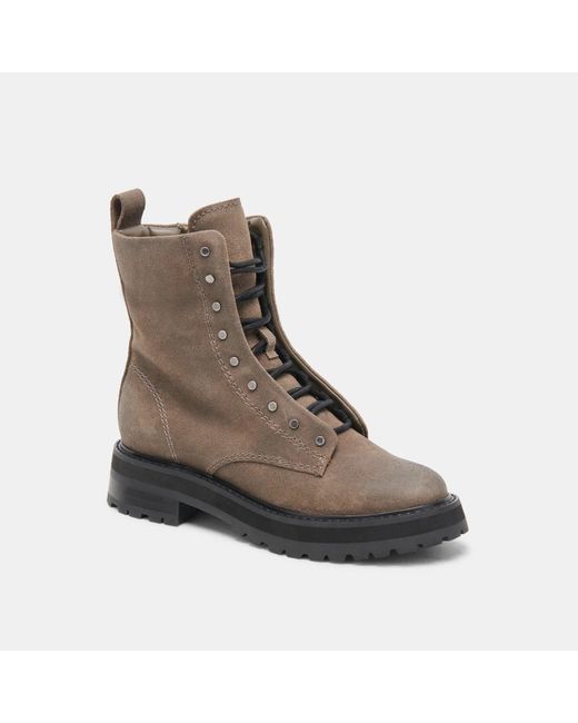 Dolce Vita Brown Ranier Dp88M0060 Boots Suede Zipper Ankle Jobb309
