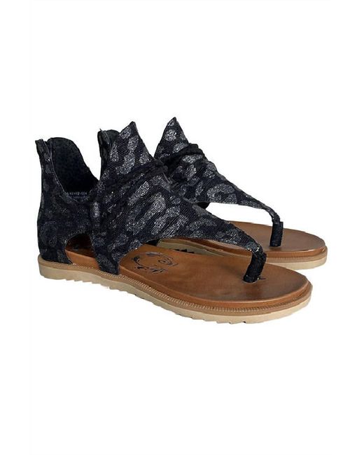 Very G Black Leopard Corey Sandals
