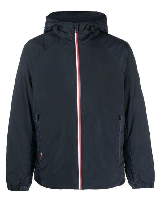 Tommy Hilfiger Blue Hooded Jacket With Textured Design for men