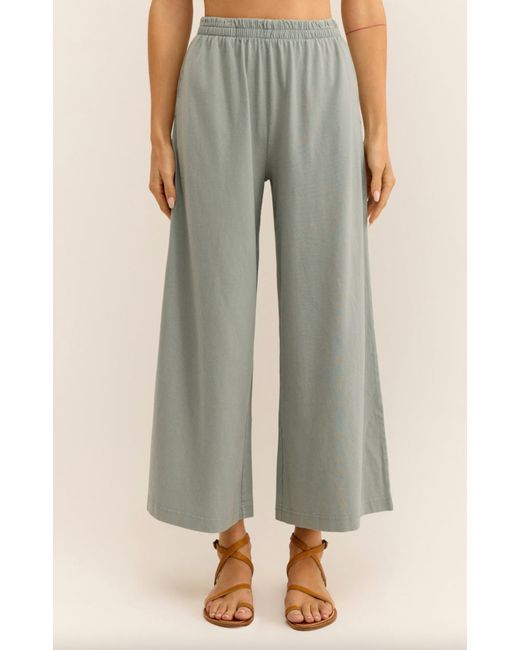 Z Supply Gray Scout Jersey Flare Pant