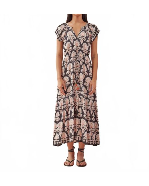 Omika Brown Cora Midi Dress