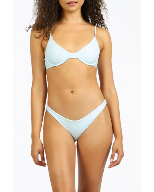 NIRVANIC Blue Aix Underwire Bikini Top