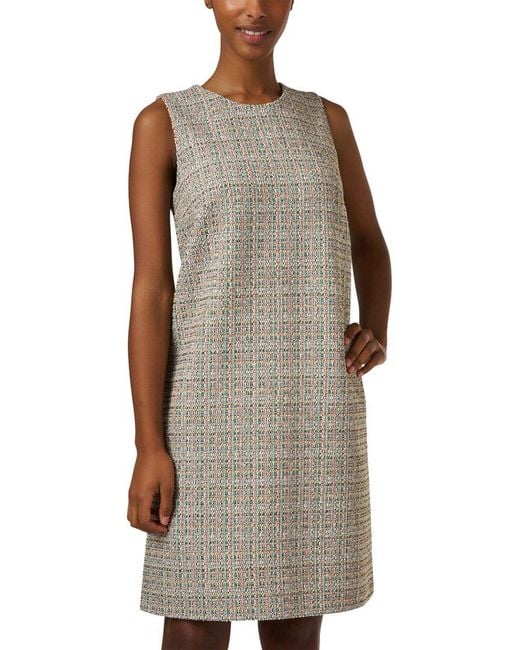Paule Ka Brown Tweed Wool-Blend Dress