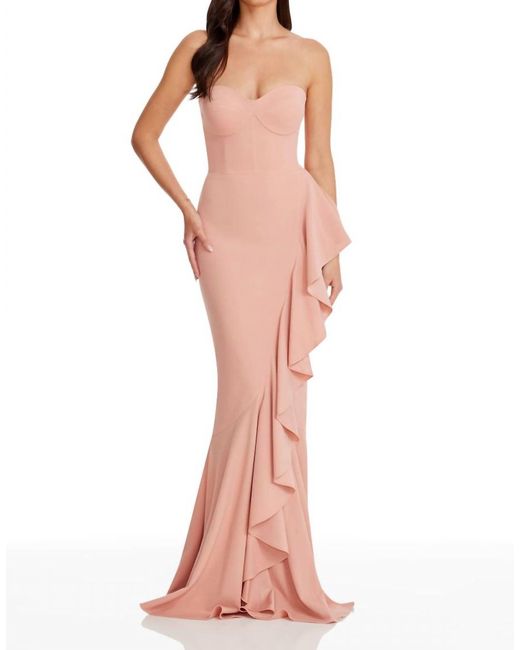 Dress the Population Pink Paris Mermaid Strapless Gown