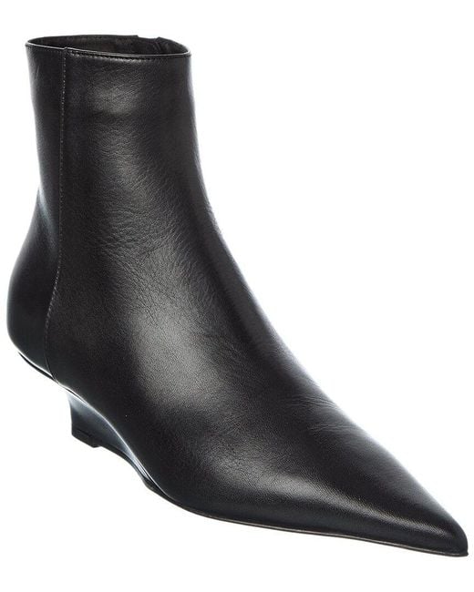 Totême Black Leather Bootie