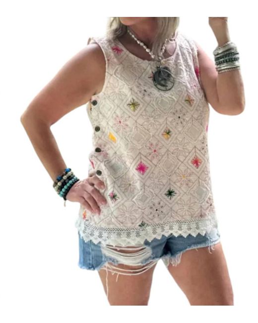Jaded Gypsy White Stars Align Top