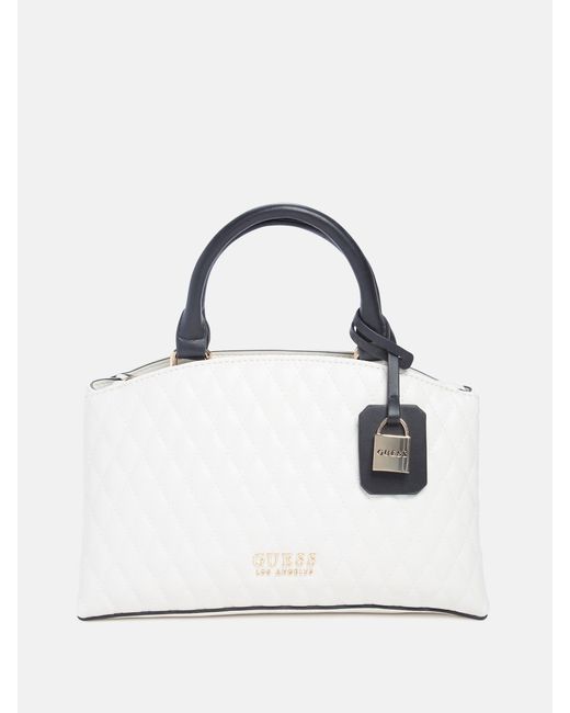 Guess Factory White Easley Small Satchel