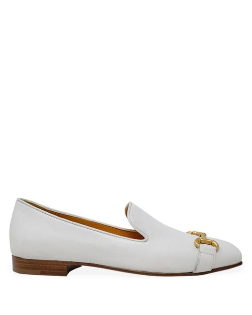 Madison Maison White Leather Square Toe Loafer