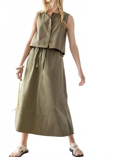 Lilla P Green Hidden Placket Top