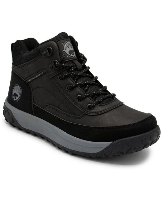 Polar Range Black Lundar Lace-Up Synthetic Work & Safety Boots for men