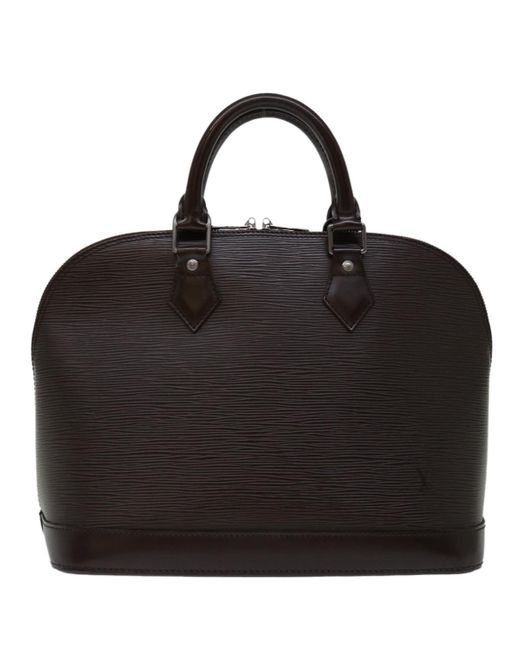 Louis Vuitton Black Alma Leather Handbag (pre-owned)