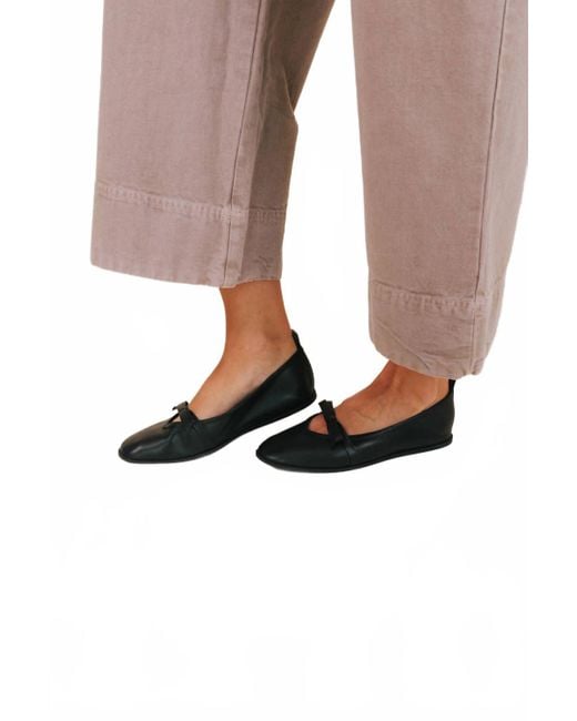 Free People Black Mania Bow Flats