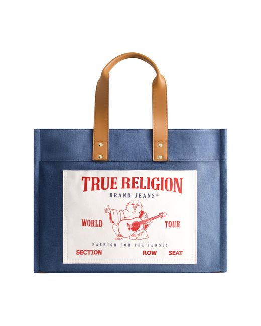 True Religion Blue Large Tote Bag