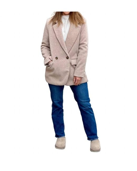 Free People Blue Solid Blazer