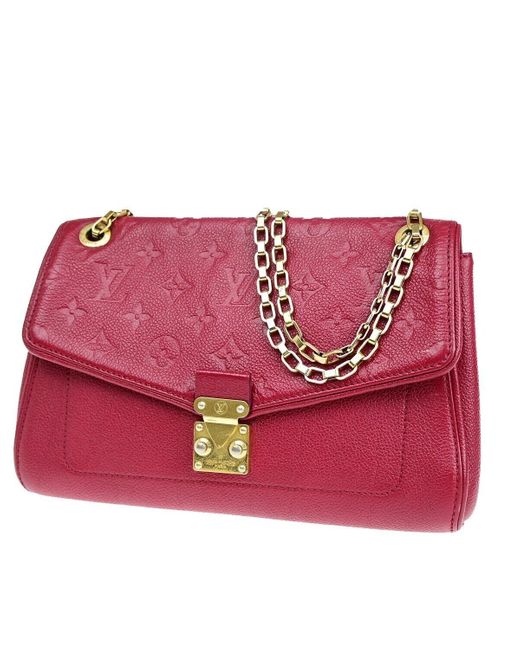 Louis Vuitton Red Saint Germain Leather Shoulder Bag (pre-owned)